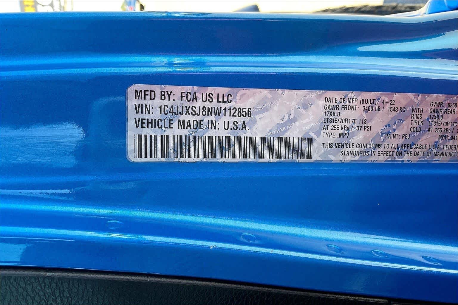 Used 2022 Hydro Blue Pearlcoat Jeep Unlimited Rubicon 392 image 30