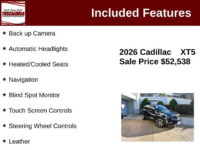 Used 2026 Stellar Black Metallic Cadillac Premium Luxury image 6