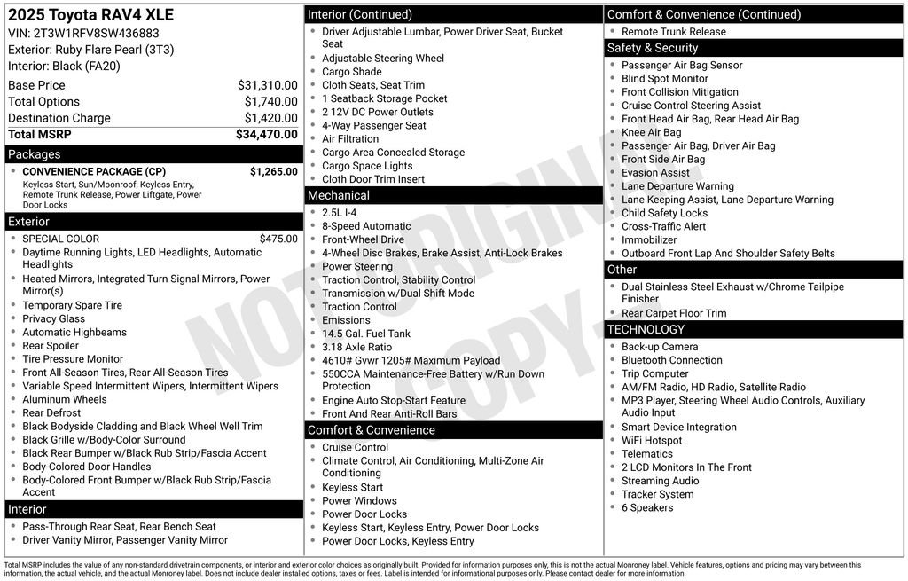 Used 2025 Red Toyota XLE image 36