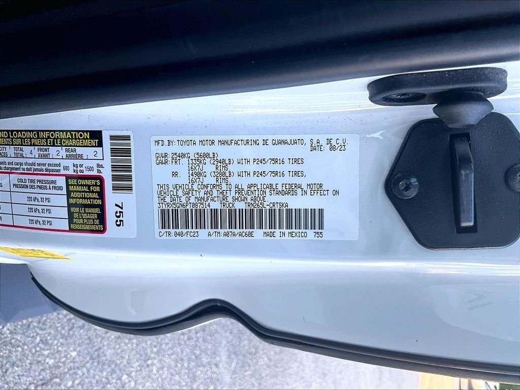 Used 2023 White Toyota SR5 image 9