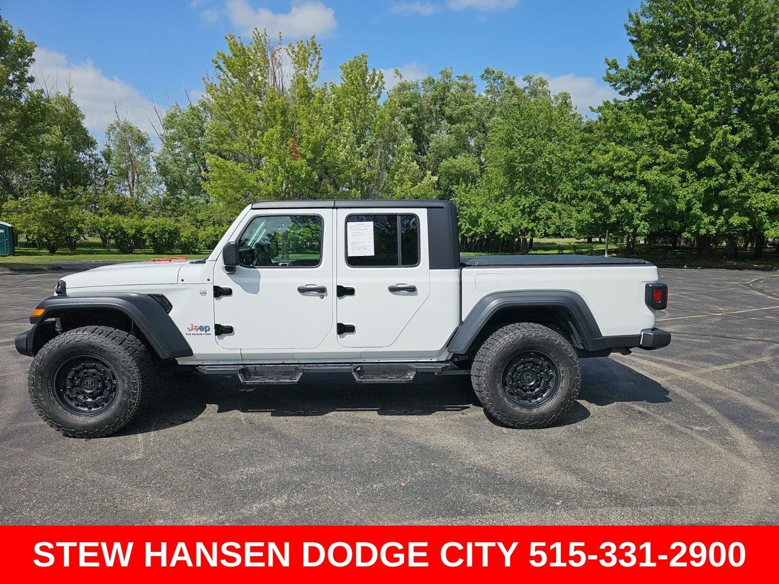 Used 2020 Bright White Clearcoat Jeep Sport S image 1