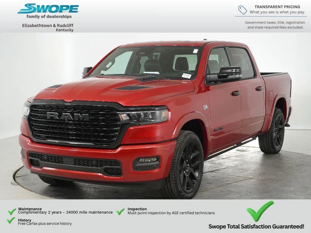 New 2026 Molten Red Pearl-Coat Exterior Paint RAM Laramie image 7