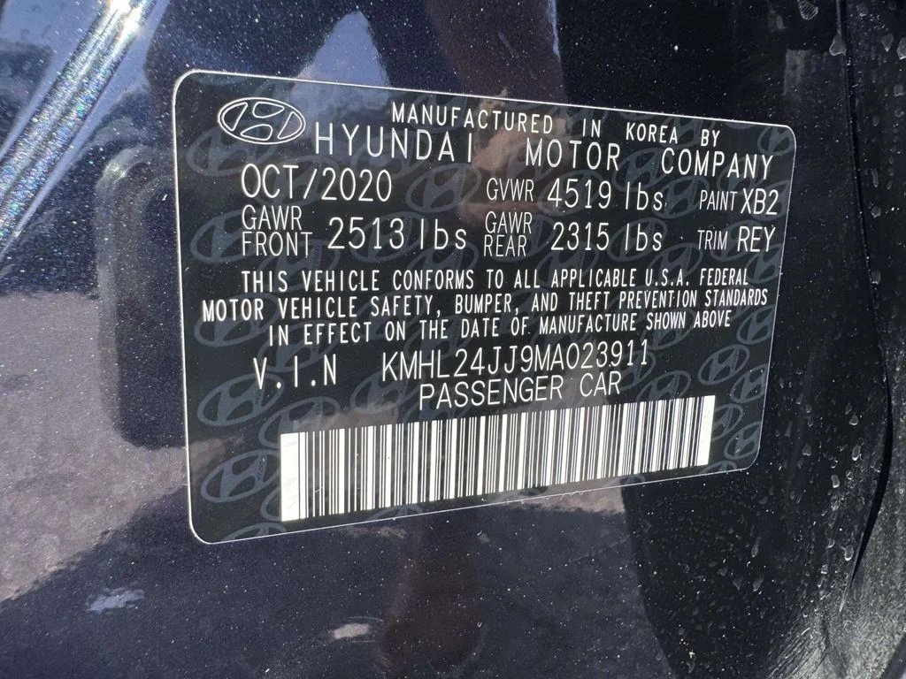 Used 2021 Blue Hyundai Blue image 14