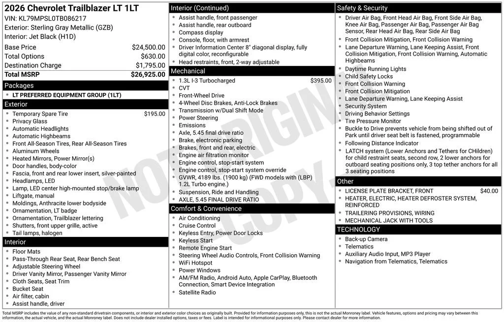 2026 Chevrolet Trailblazer LT - Photo 8