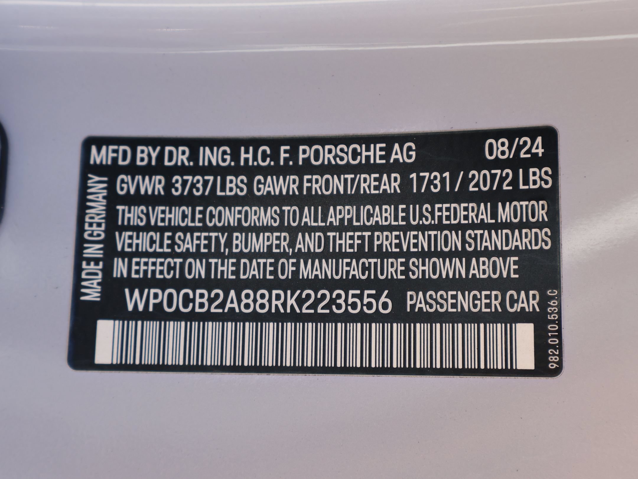 Certified Used 2024 Ice Grey Metallic Porsche S image 33
