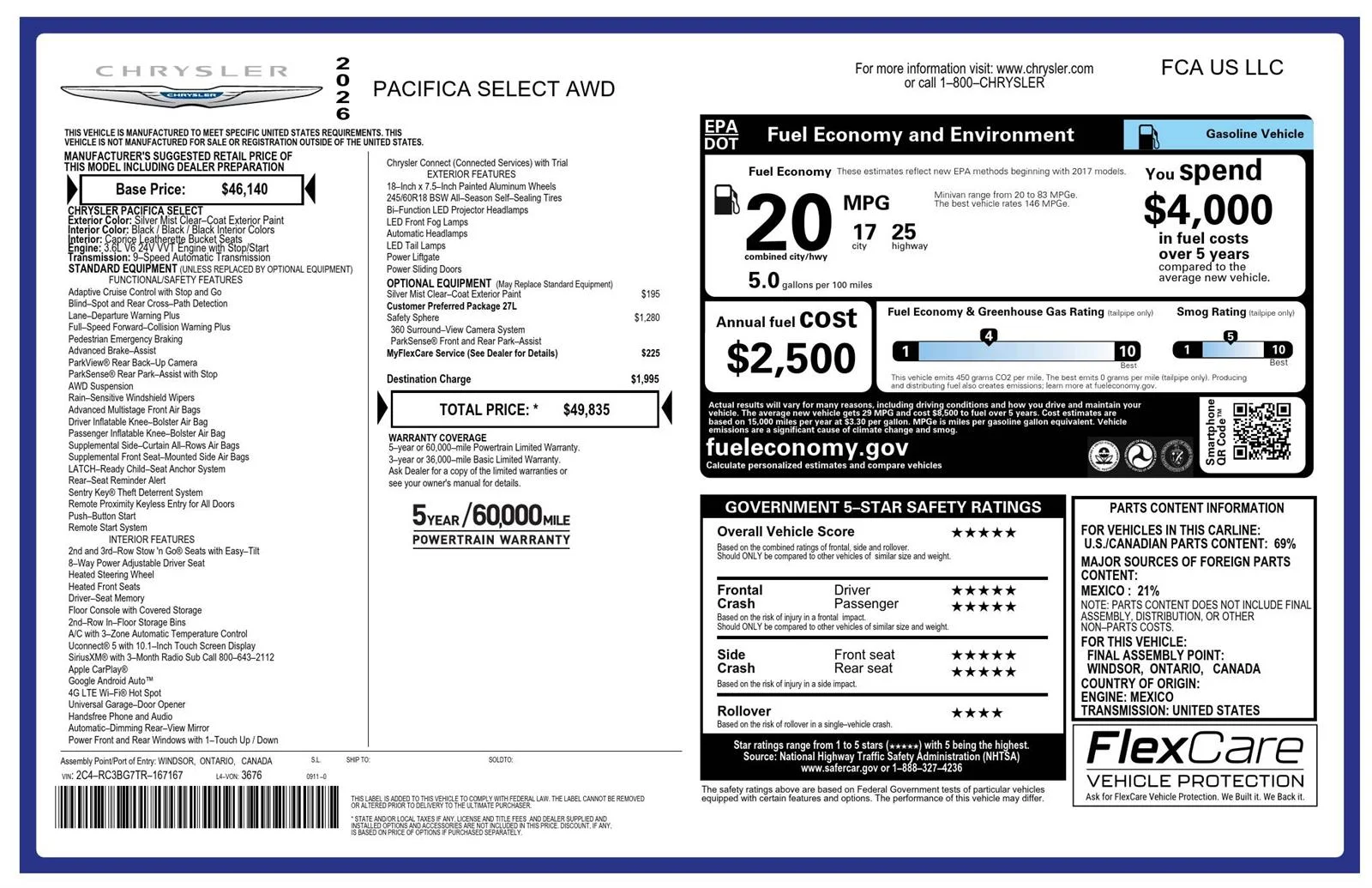 Used 2026 Silver Mist Clearcoat Chrysler Select image 28