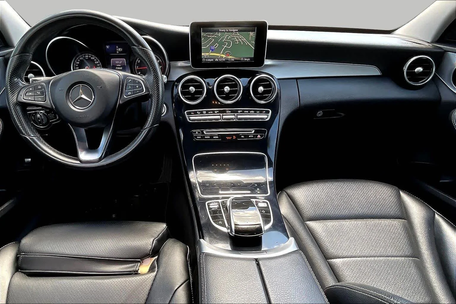 Used 2015 Obsidian Black Metallic Mercedes-Benz C 300 image 29