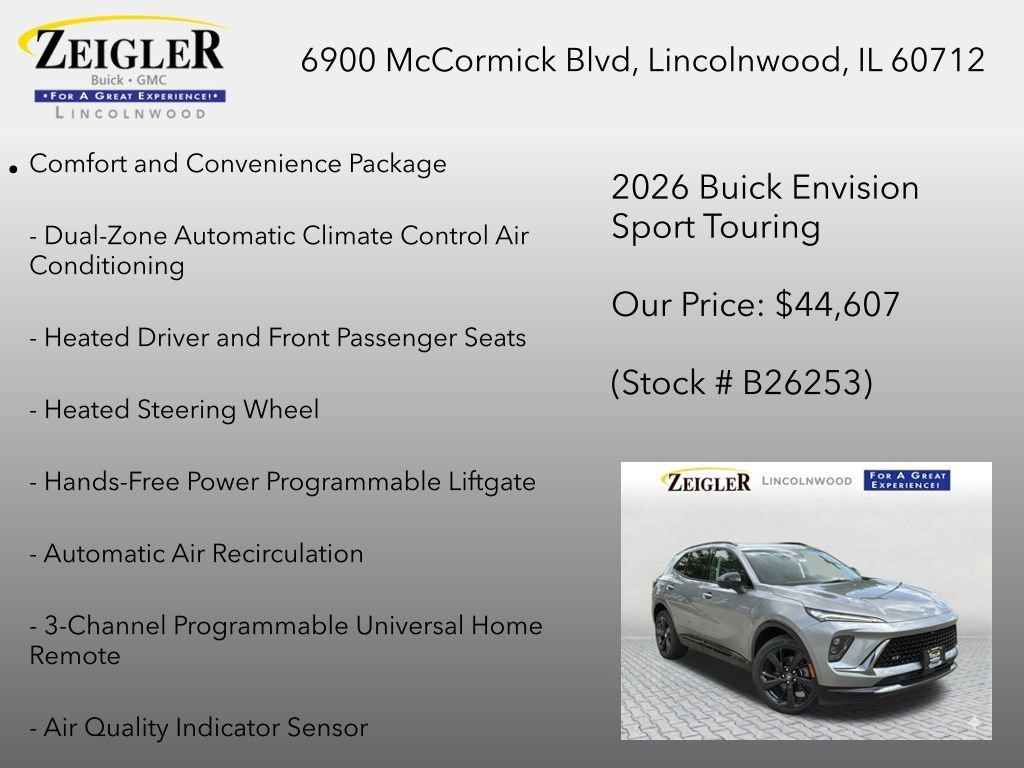 New 2026 Moonstone Gray Metallic Buick Sport Touring image 6