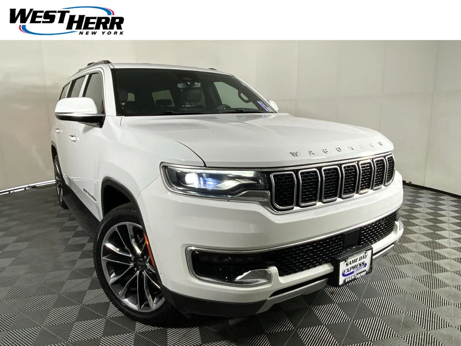 Used 2022 Bright White Clearcoat Jeep Series II image 1