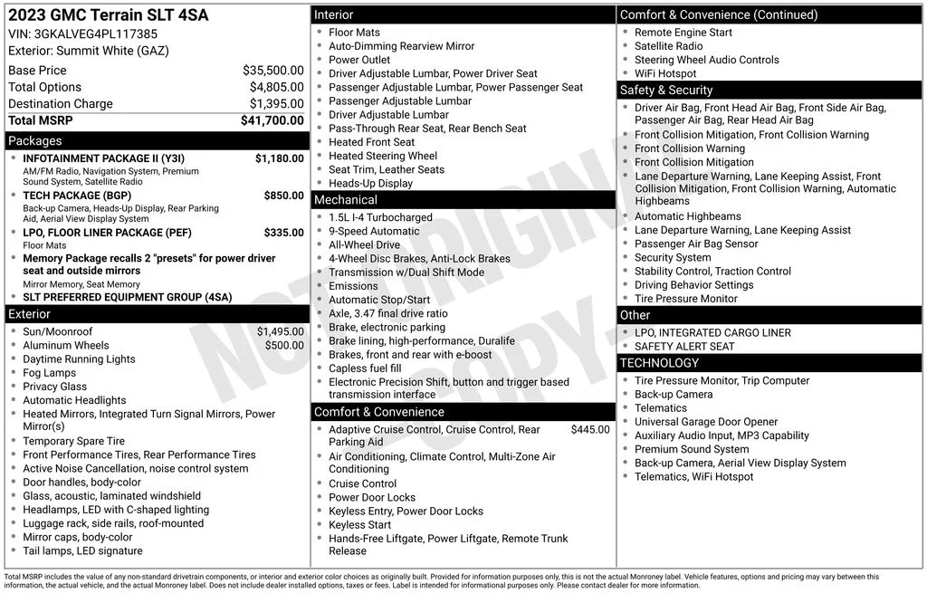 Used 2023 White GMC SLT image 4