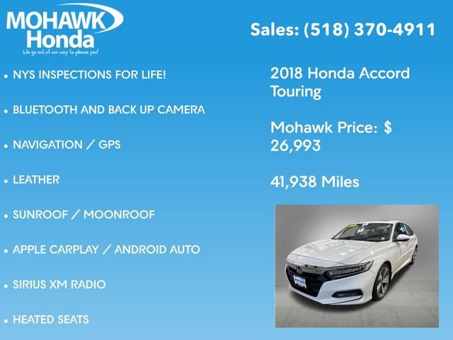 Used 2018 Platinum White Pearl Honda Touring 2.0T image 7