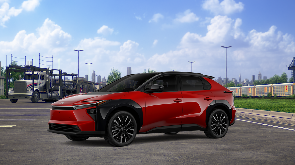 New 2026 Supersonic Red with Midnight Black Metallic roof Toyota Limited image 2