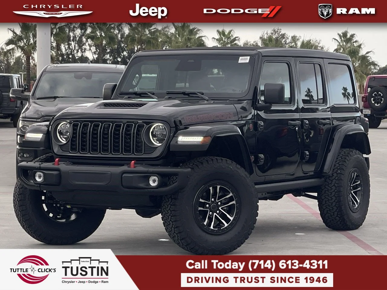New 2027 Black Clear-Coat Paint Jeep Rubicon X image 1