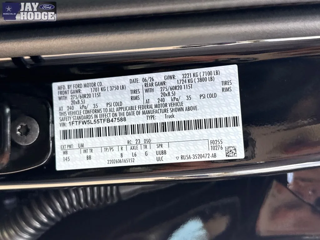 New 2026 Agate Black Metallic Ford Lariat® image 28