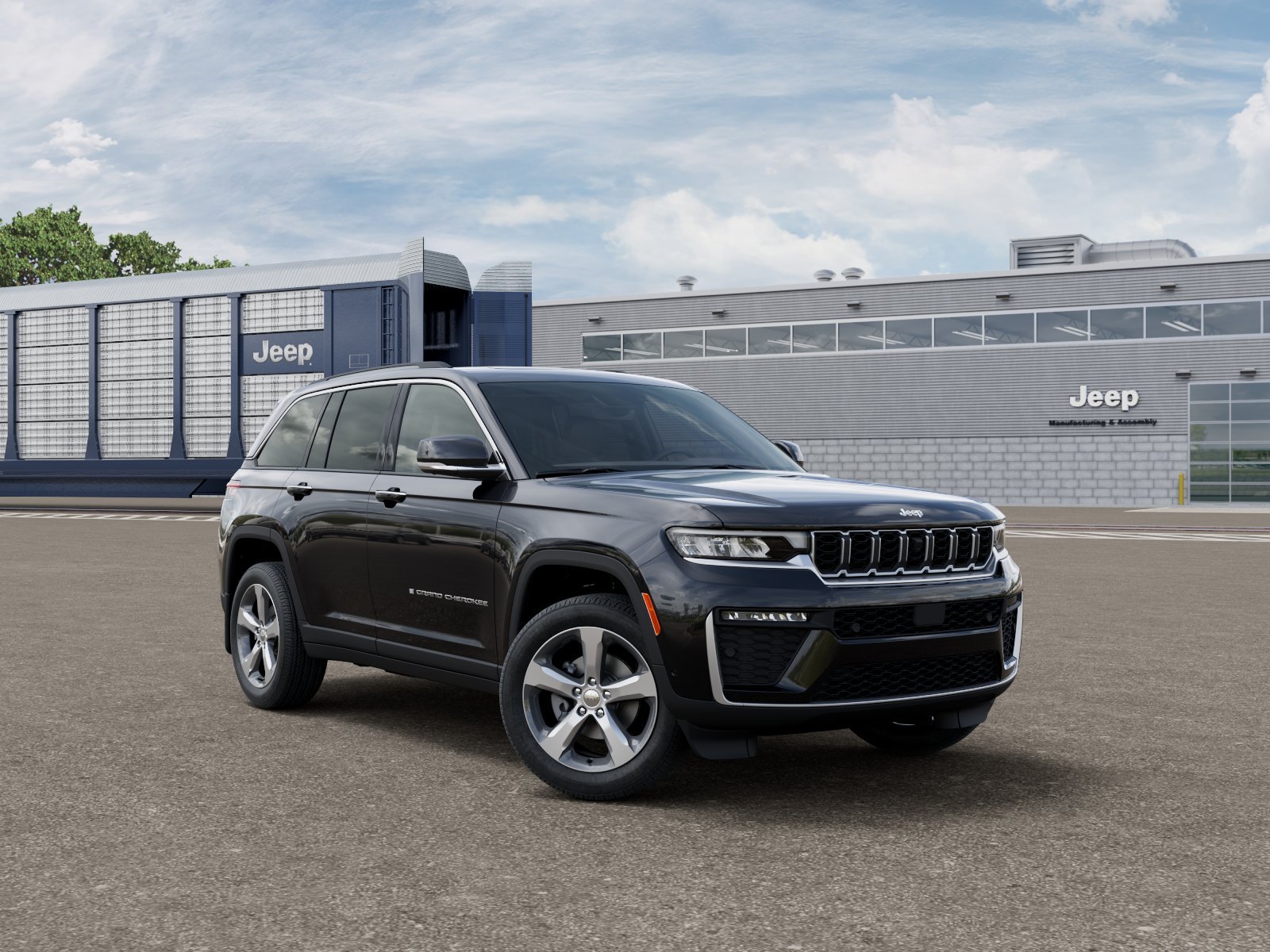 New 2026 Diamond Black Crystal Pearl-Coat Exterior Paint Jeep Limited image 3