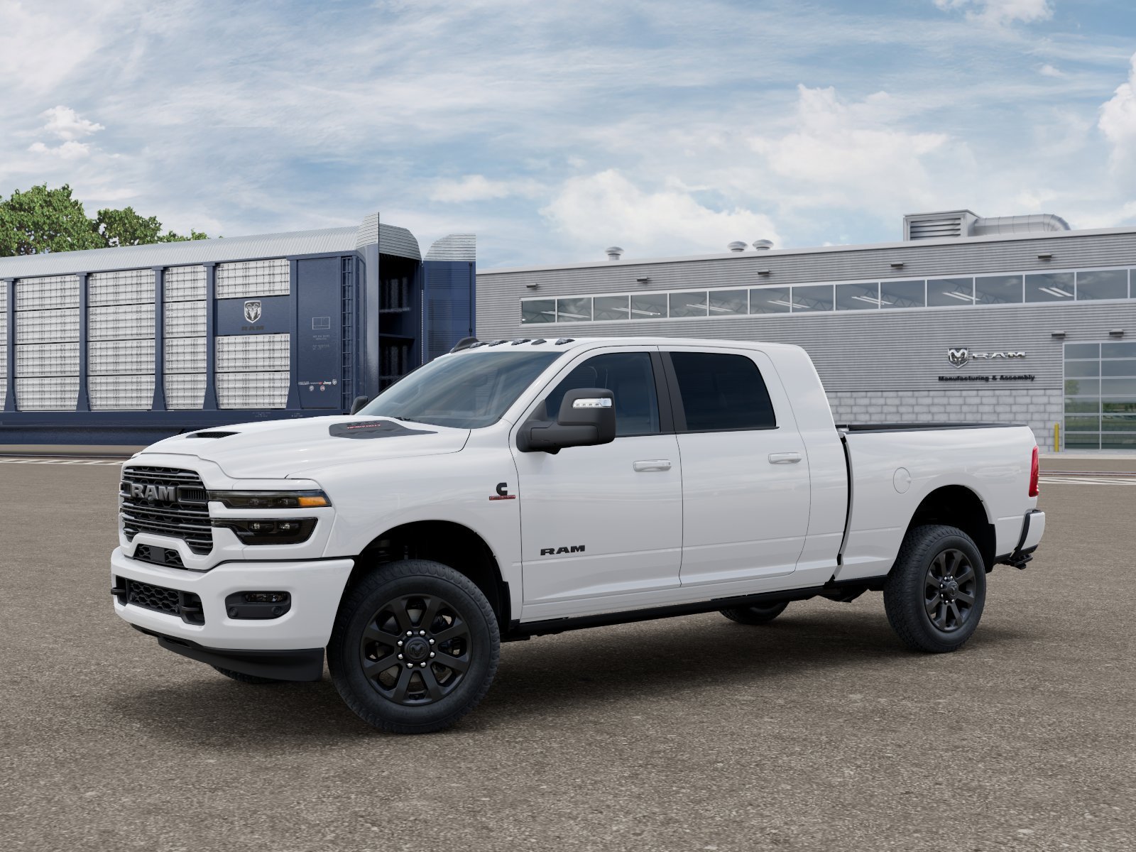 New 2026 Bright White Clear-Coat Exterior Paint RAM Laramie image 1