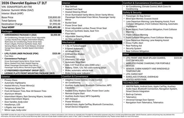2026 Chevrolet Equinox LT