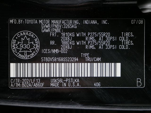 Used 2008 Black Toyota Crew Cab Limited image 34