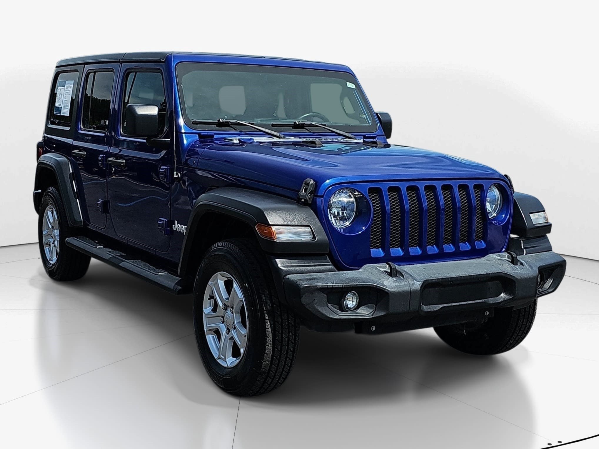 Used 2019 Ocean Blue Metallic Clearcoat Jeep Sport S image 1