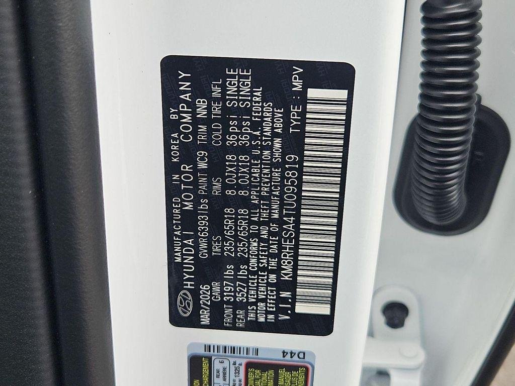 New 2026 White Hyundai SEL Premium 8P image 32