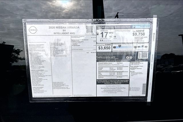 New 2026 Nissan Armada SV 4D Sport Utility