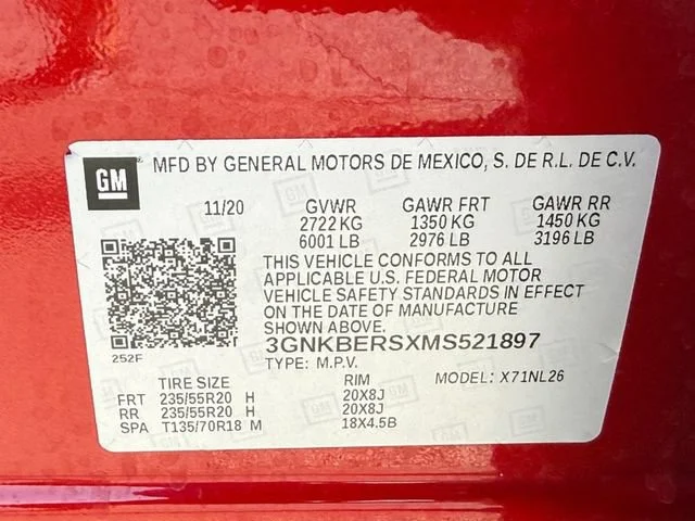 Used 2021 CHERRY RED TINTCOAT Chevrolet RS image 26