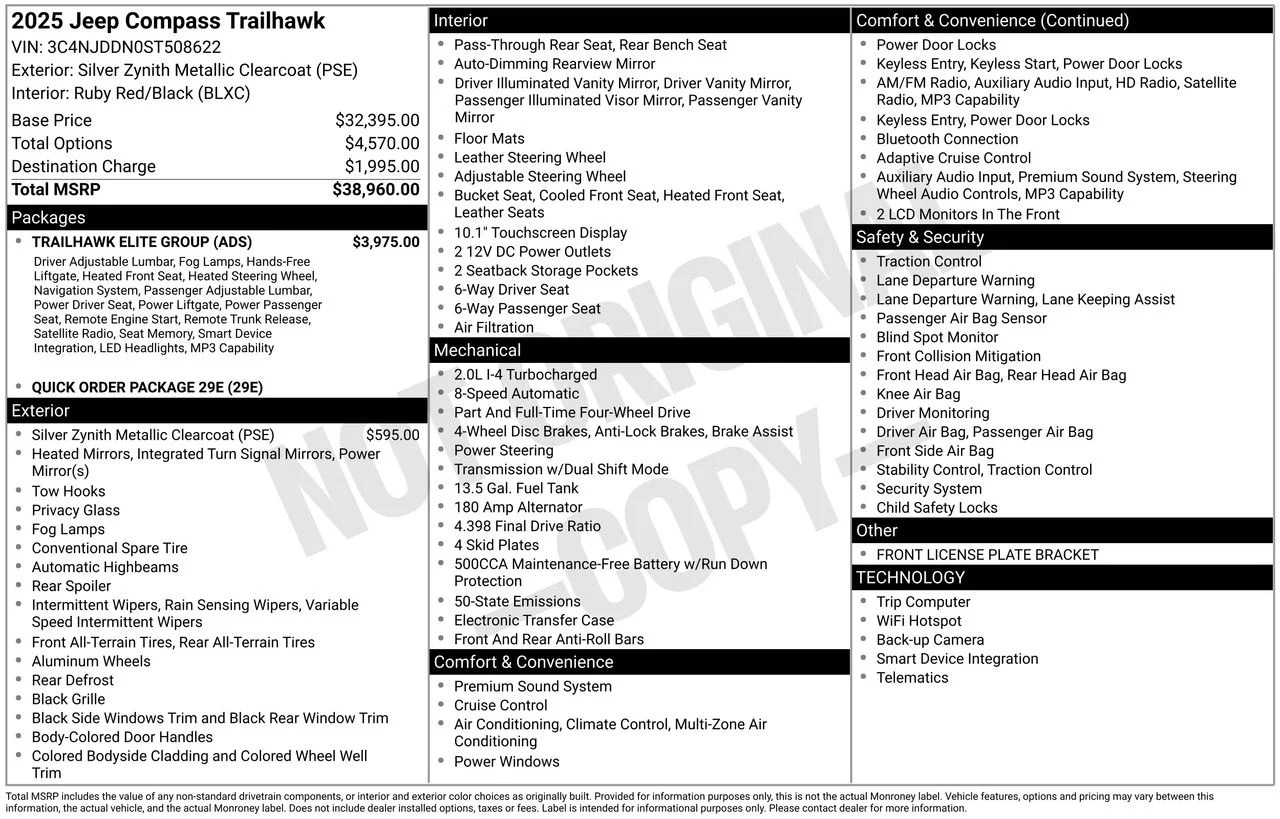 Used 2025 Silver Jeep Trailhawk image 36