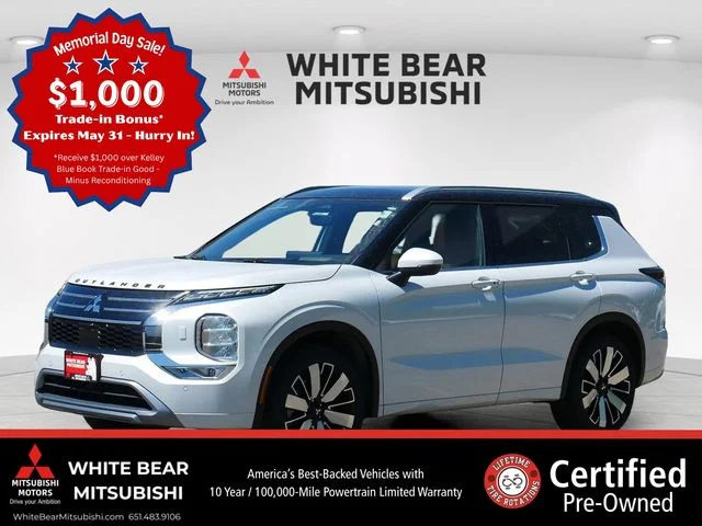 Certified 2025 Mitsubishi Outlander SEL with VIN JA4J4WA82SZ038998 for sale in White Bear Lake, Minnesota