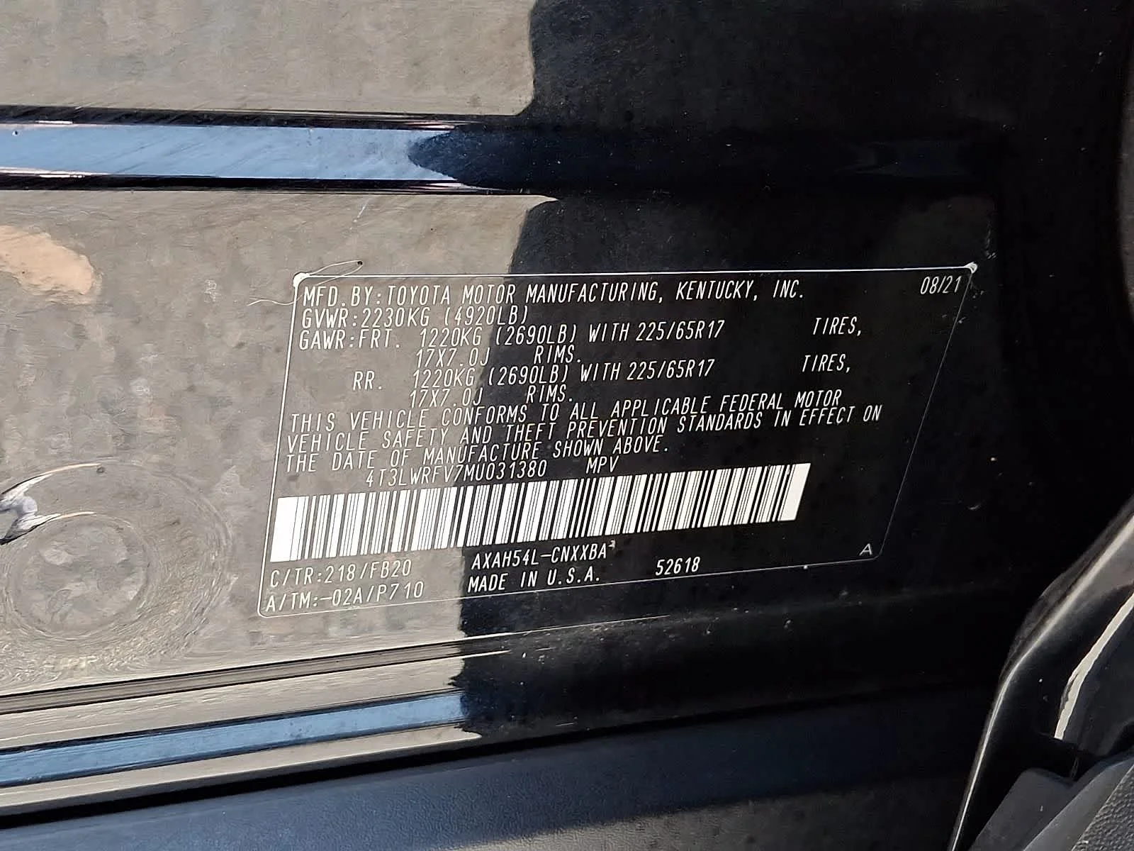 Certified Used 2021 Midnight Black Metallic Toyota Hybrid LE image 31