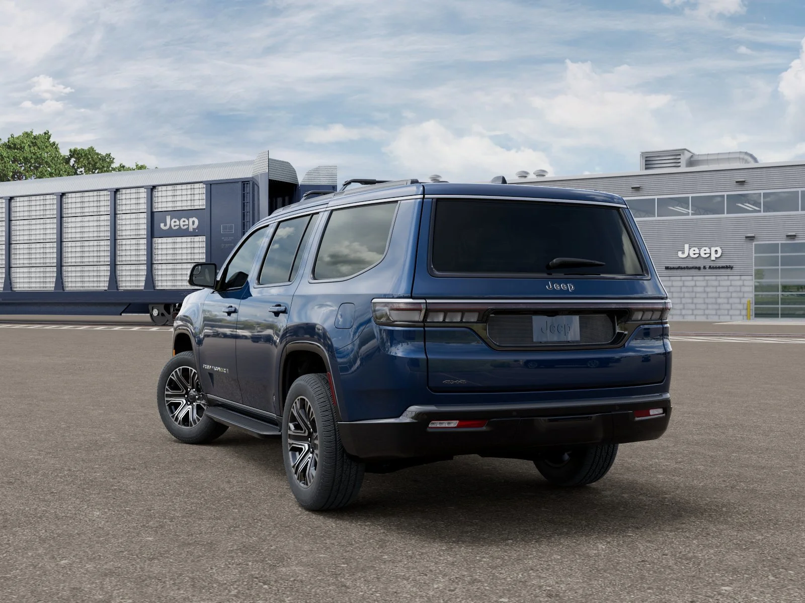 New 2026 Fathom Blue Pearl-Coat Exterior Paint (Late Availability) Jeep BASE image 3