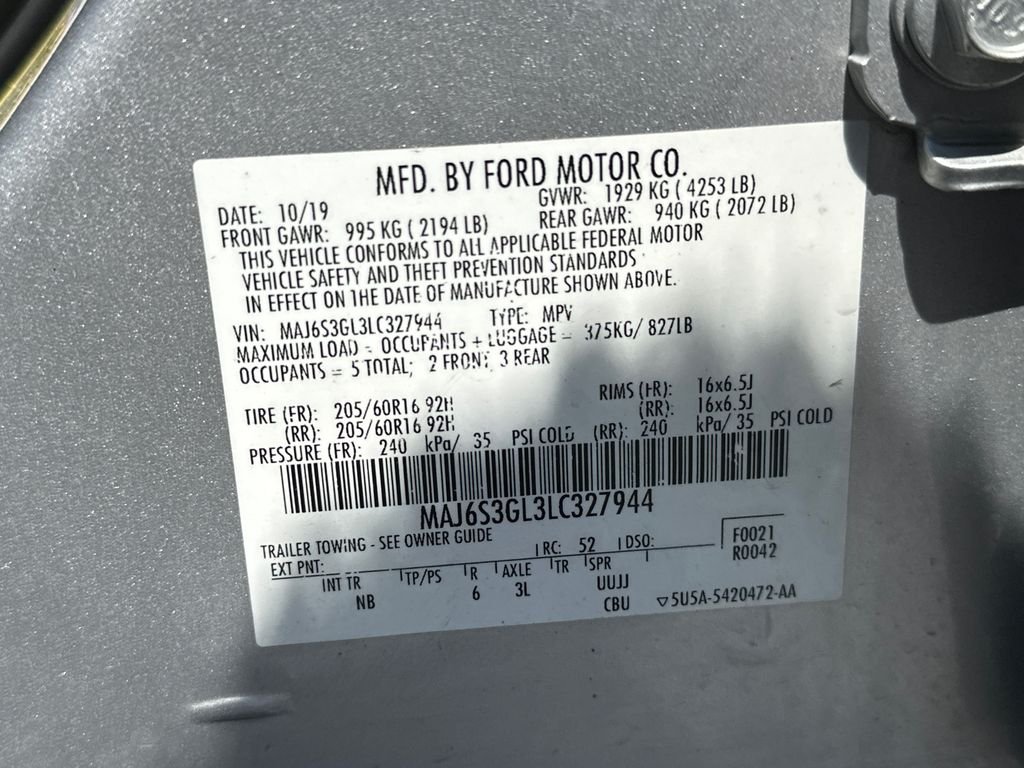 Used 2020 Silver Metallic Ford SE image 32