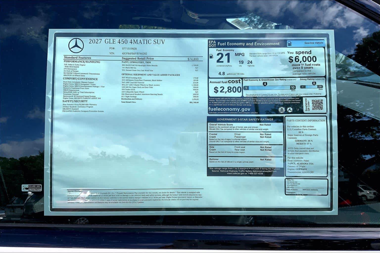 New 2027 MANUFAKTUR Moonlight White Metallic Mercedes-Benz GLE 450 image 26