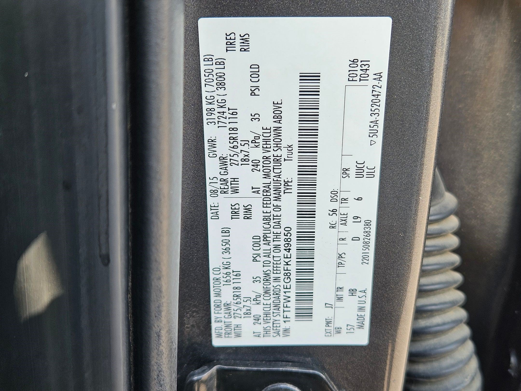 Used 2015 Magnetic Metallic Ford Lariat image 34