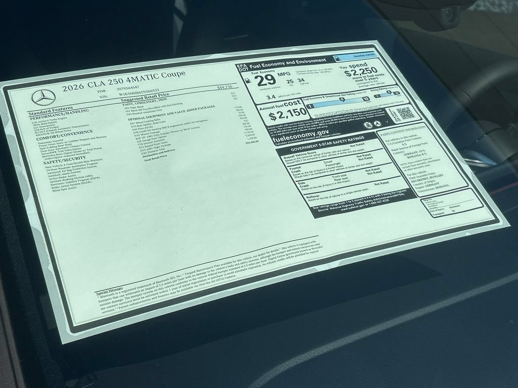 New 2026 Night Black Mercedes-Benz CLA250 image 72