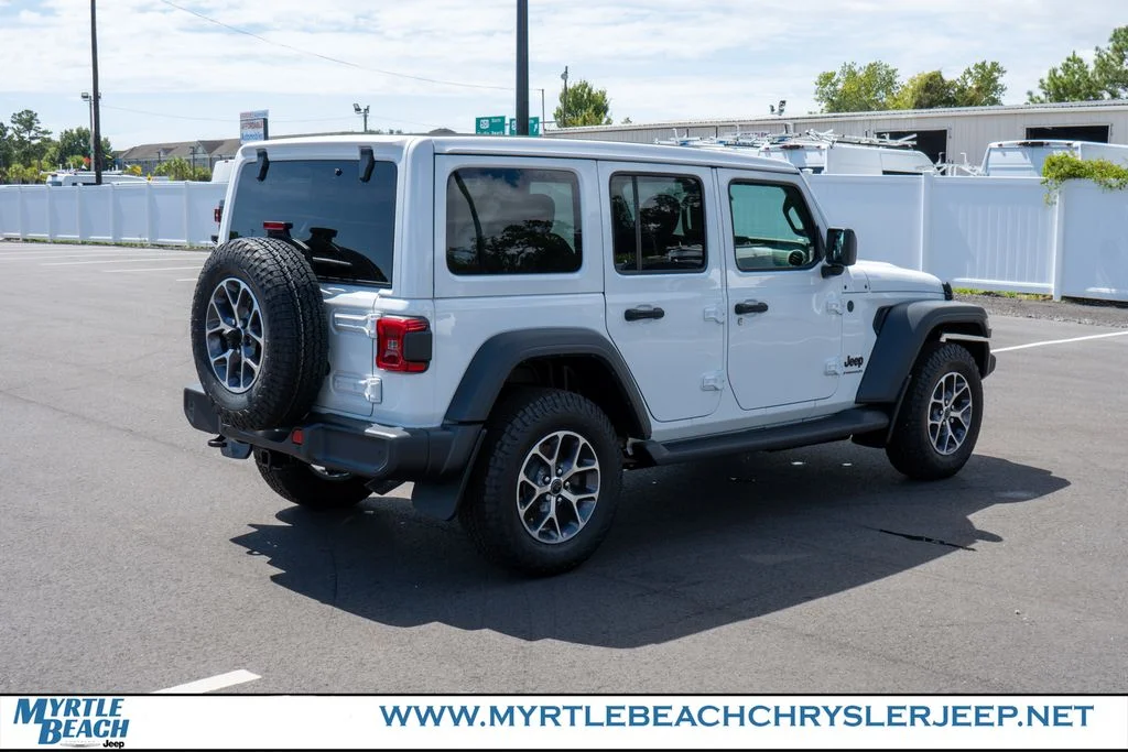 New 2026 Bright White Clear-Coat Exterior Paint Jeep Sport S image 6