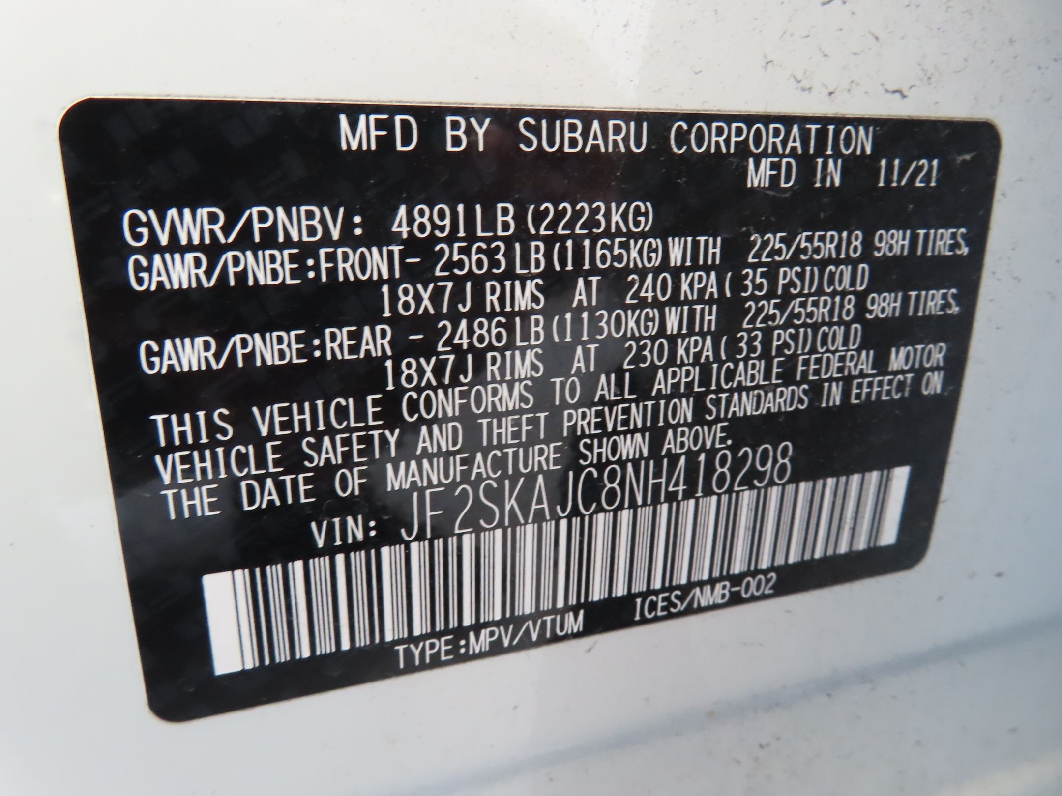Used 2022 White Subaru Sport image 28