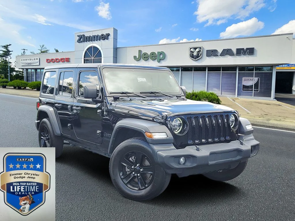 Used 2021 Black Jeep Unlimited Sport Altitude image 1