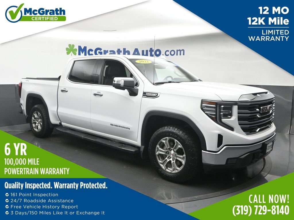Pre-Owned 2022 GMC Sierra 1500 SLT 4D Crew Cab in Cedar Rapids