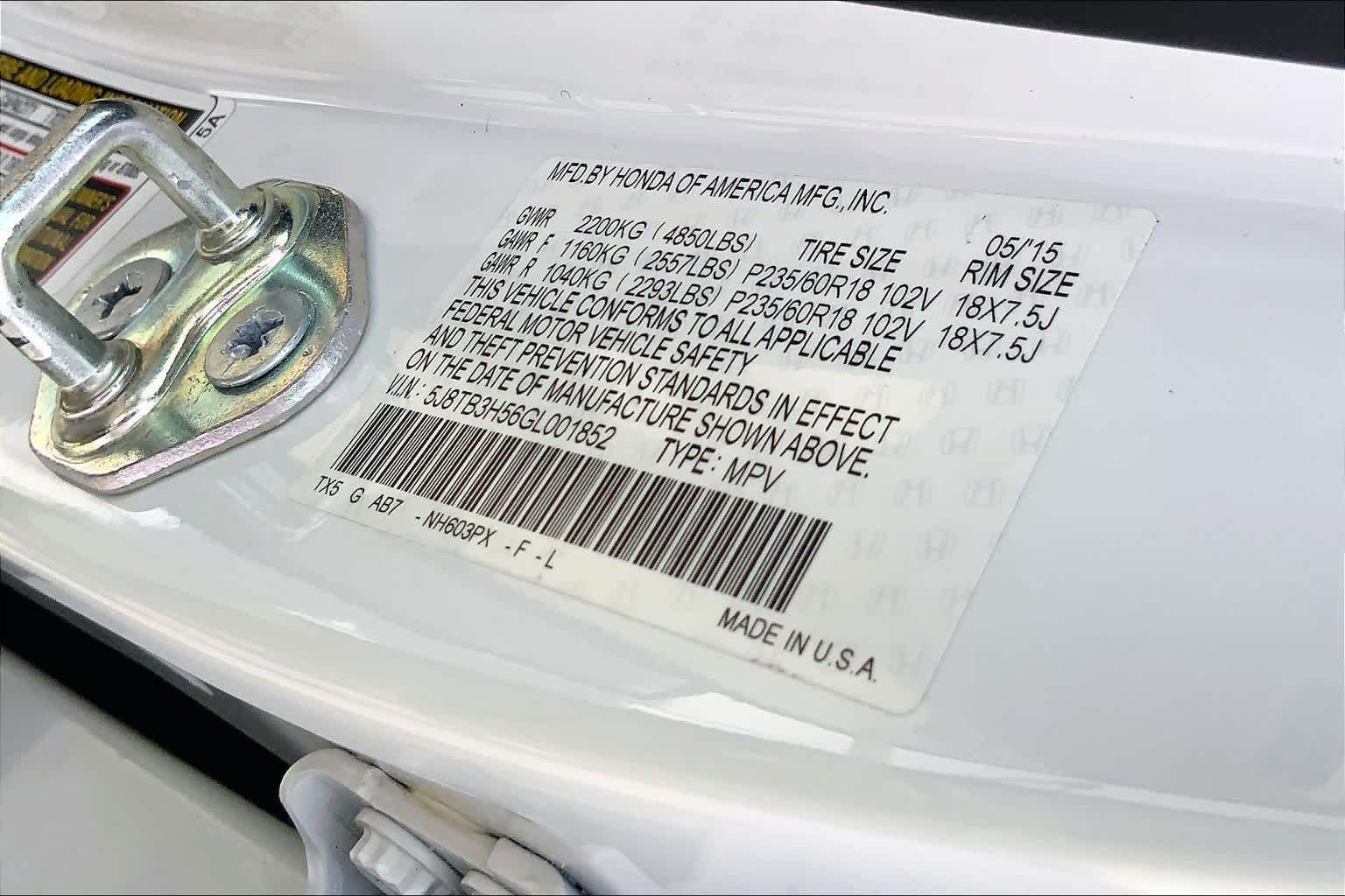 Used 2016 White Diamond Pearl Acura Tech Pkg image 35