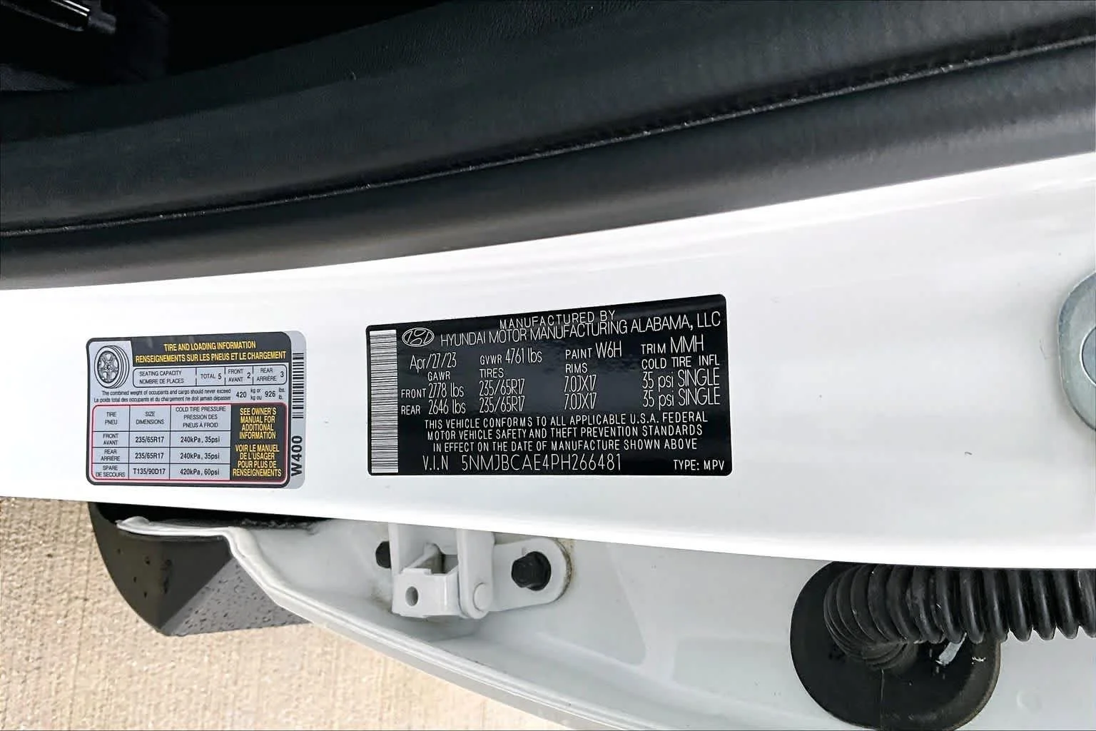 Used 2023 Serenity White Pearl Hyundai SEL image 34