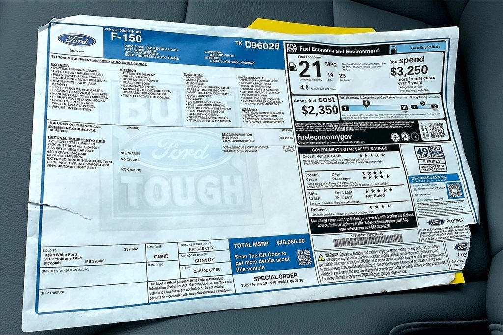 New 2026 White Ford XL image 20