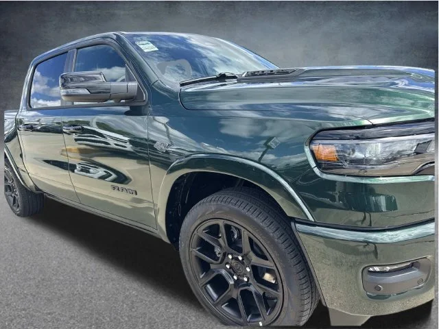 New 2027 Serrano-Green Metallic Exterior Paint RAM Laramie image 3