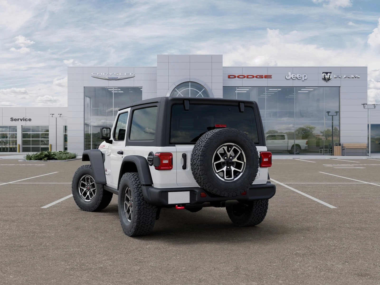 New 2026 Bright White Clear-Coat Exterior Paint Jeep Rubicon image 13