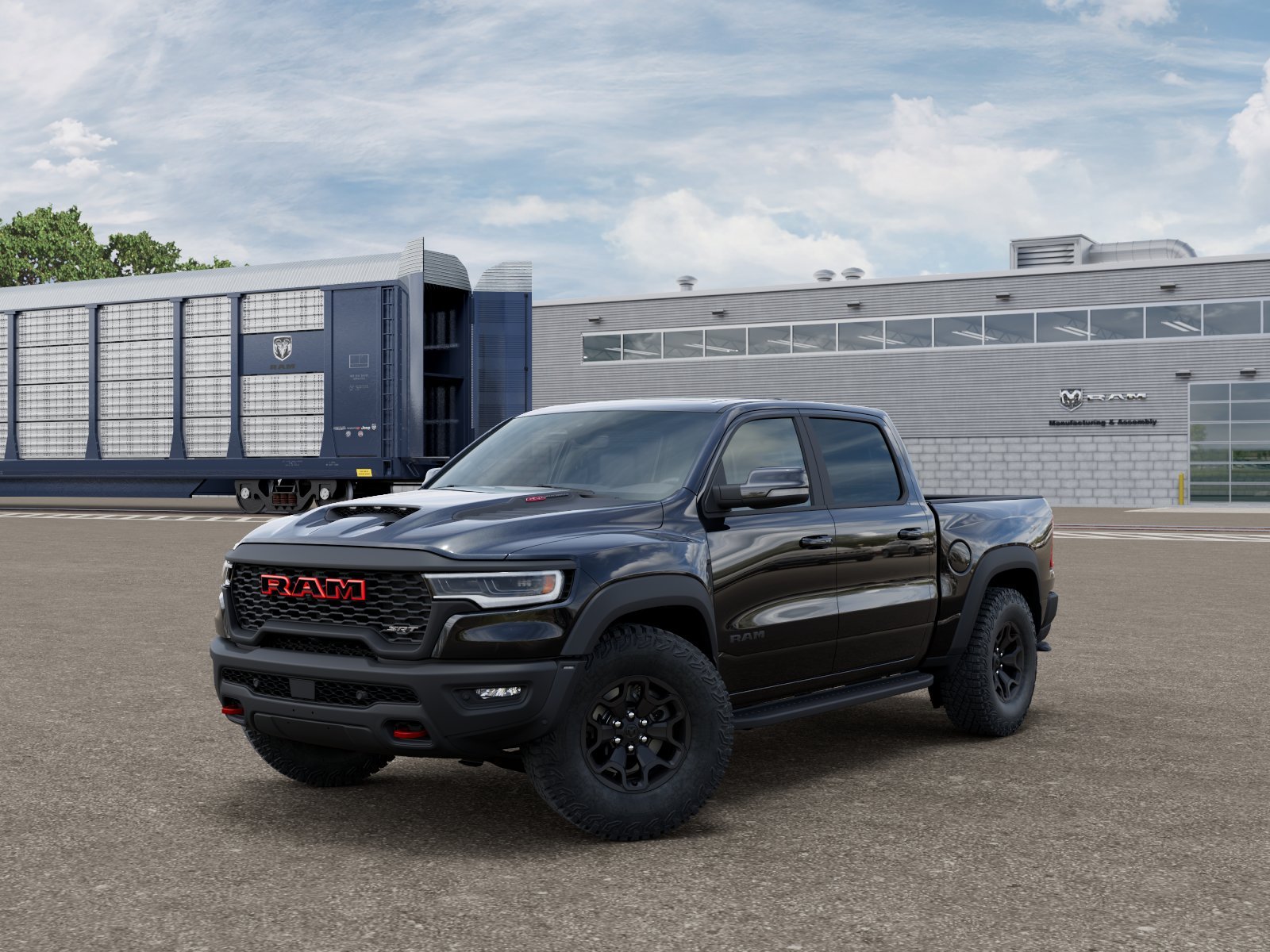 New 2027 Diamond Black Crystal Pearl-Coat Exterior Paint RAM RHO image 1
