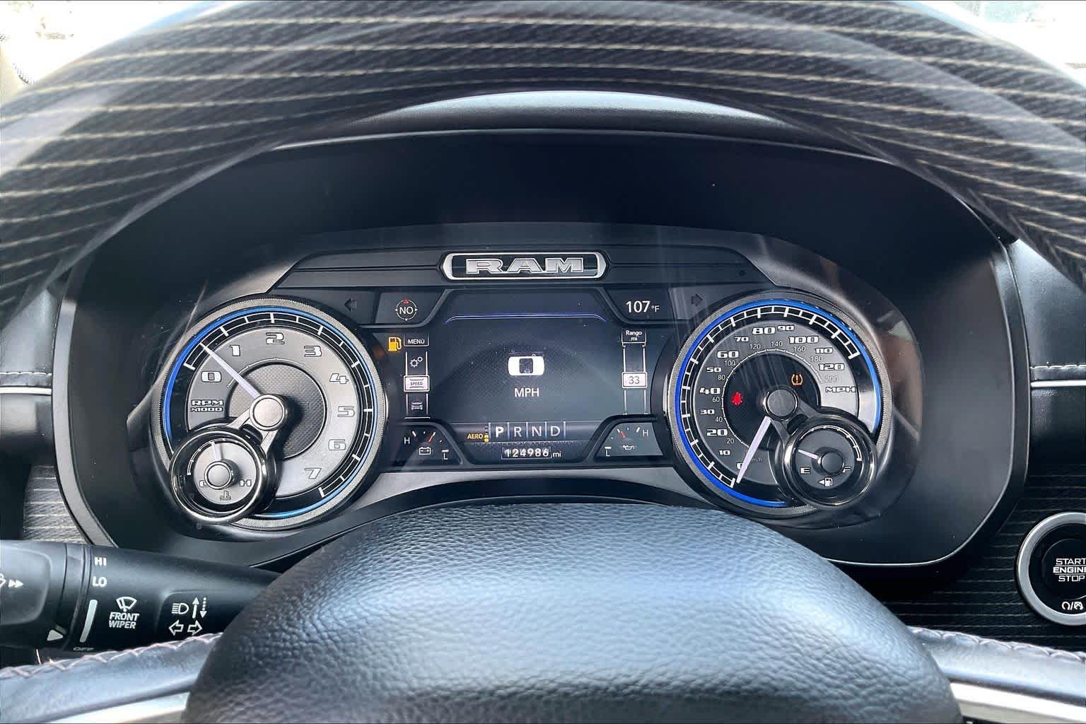 Used 2019 Ivory White Tri-Coat Pearlcoat Ram Limited image 24