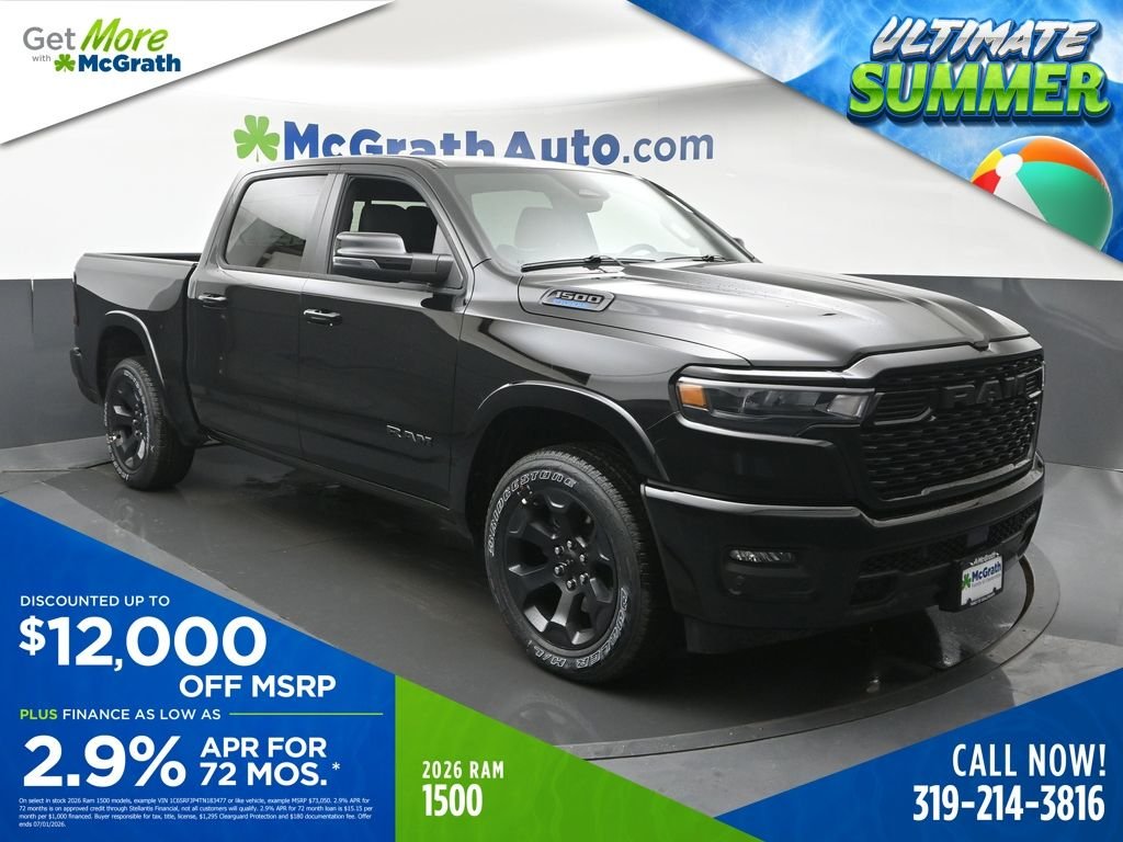 New 2026 Diamond Black Crystal Pearl-Coat Exterior Paint RAM Big Horn/Lone Star image 1