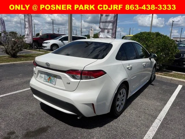 Used 2020 White Toyota LE image 4