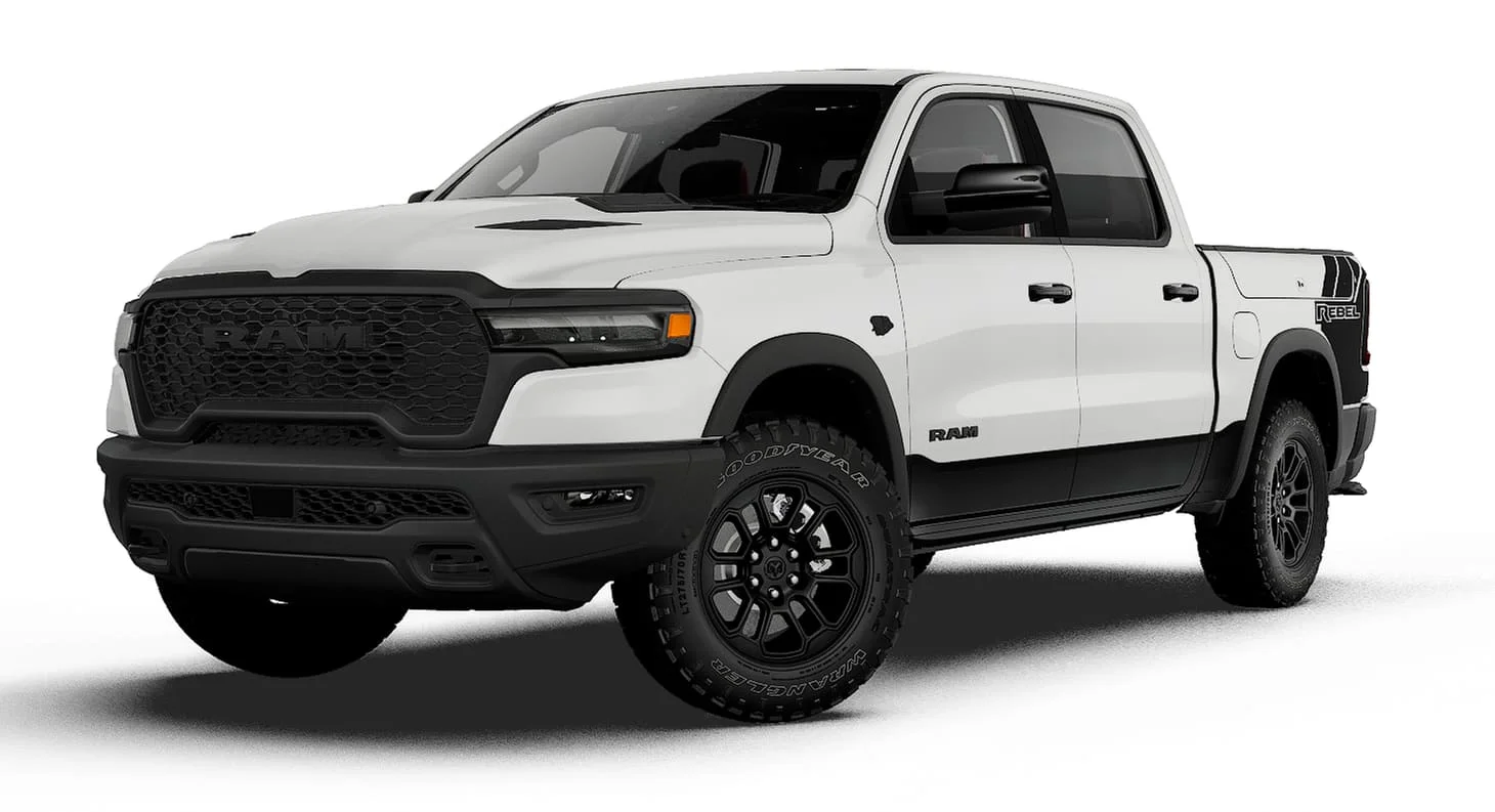New 2027 Bright White Clear-Coat Exterior Paint RAM REBEL image 1