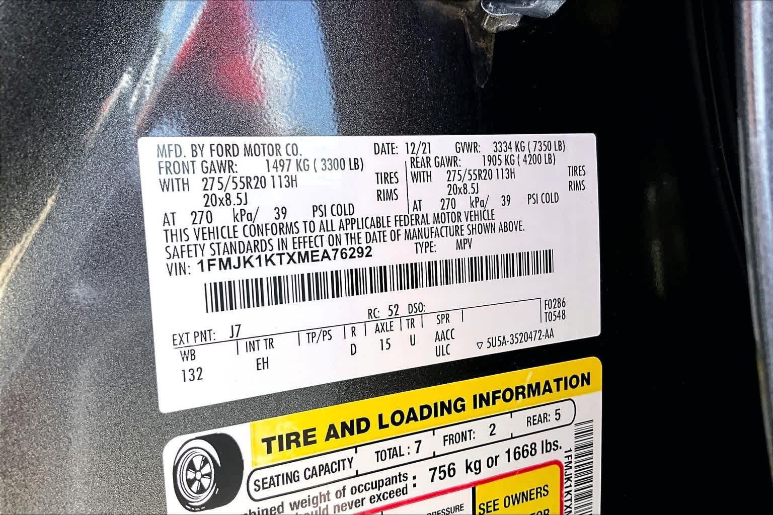 Used 2021 Magnetic Metallic Ford Limited image 37