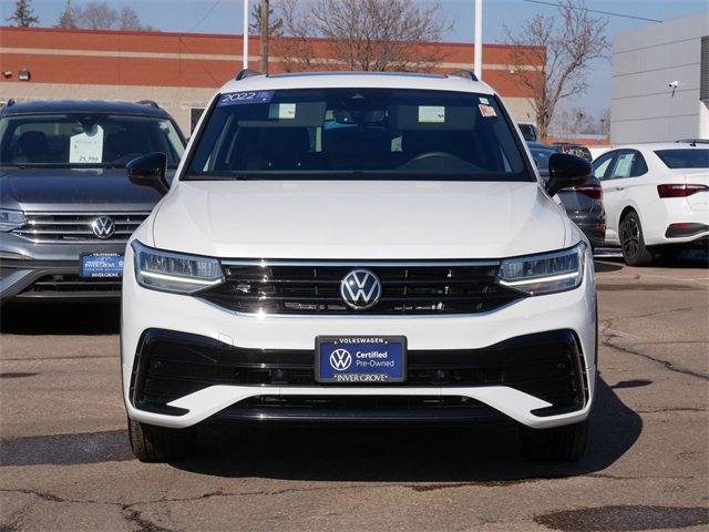 Certified 2022 Volkswagen Tiguan SE R-LINE BLACK with VIN 3VV8B7AX6NM063515 for sale in Inver Grove Heights, Minnesota